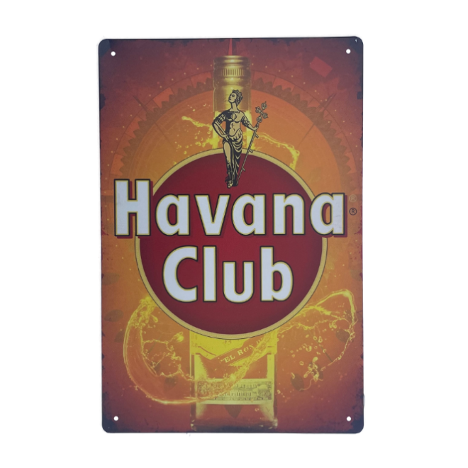 Havana Club, metal skilt