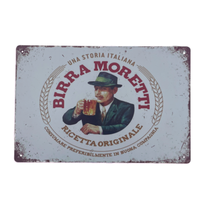 BIRRA MORETTI, metal skilt