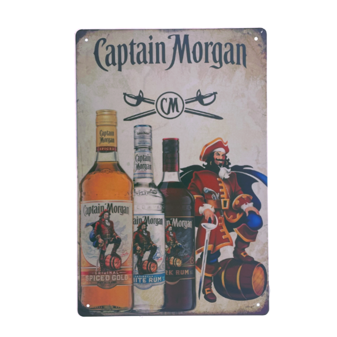 Captain Morgan, metal skilt