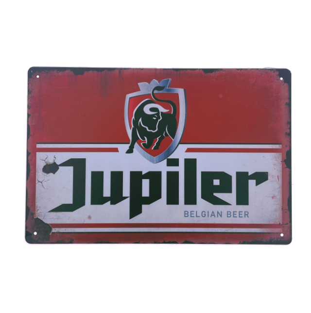 Jupiler, metal skilt