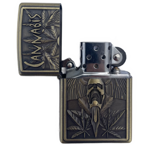 CANNABIS SKULL, benzin lighter